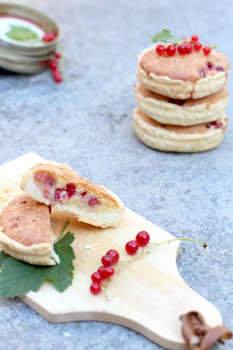 Inside the red currants and almond pies