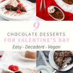 Collage of 4 chocolate desserts