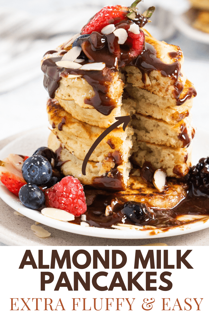 Easy and Fluffy Almond Milk Pancakes – Petit Porcini