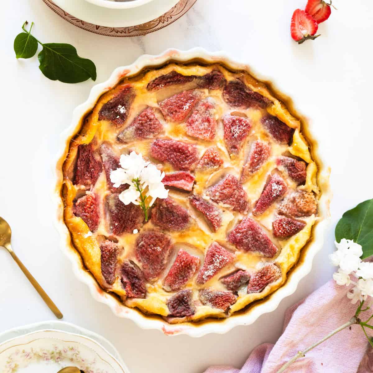 Super Easy Strawberry Clafoutis – Petit Porcini