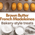 baked madeleines in the tin.